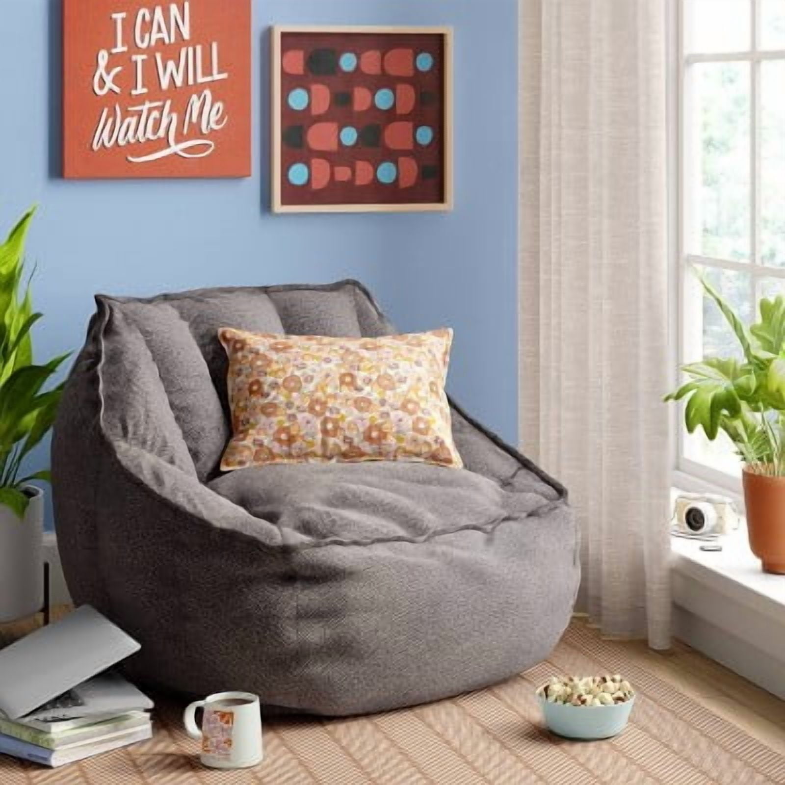Dorm Lounge Chair Heather Gray - Room Essentials™ - Walmart.com