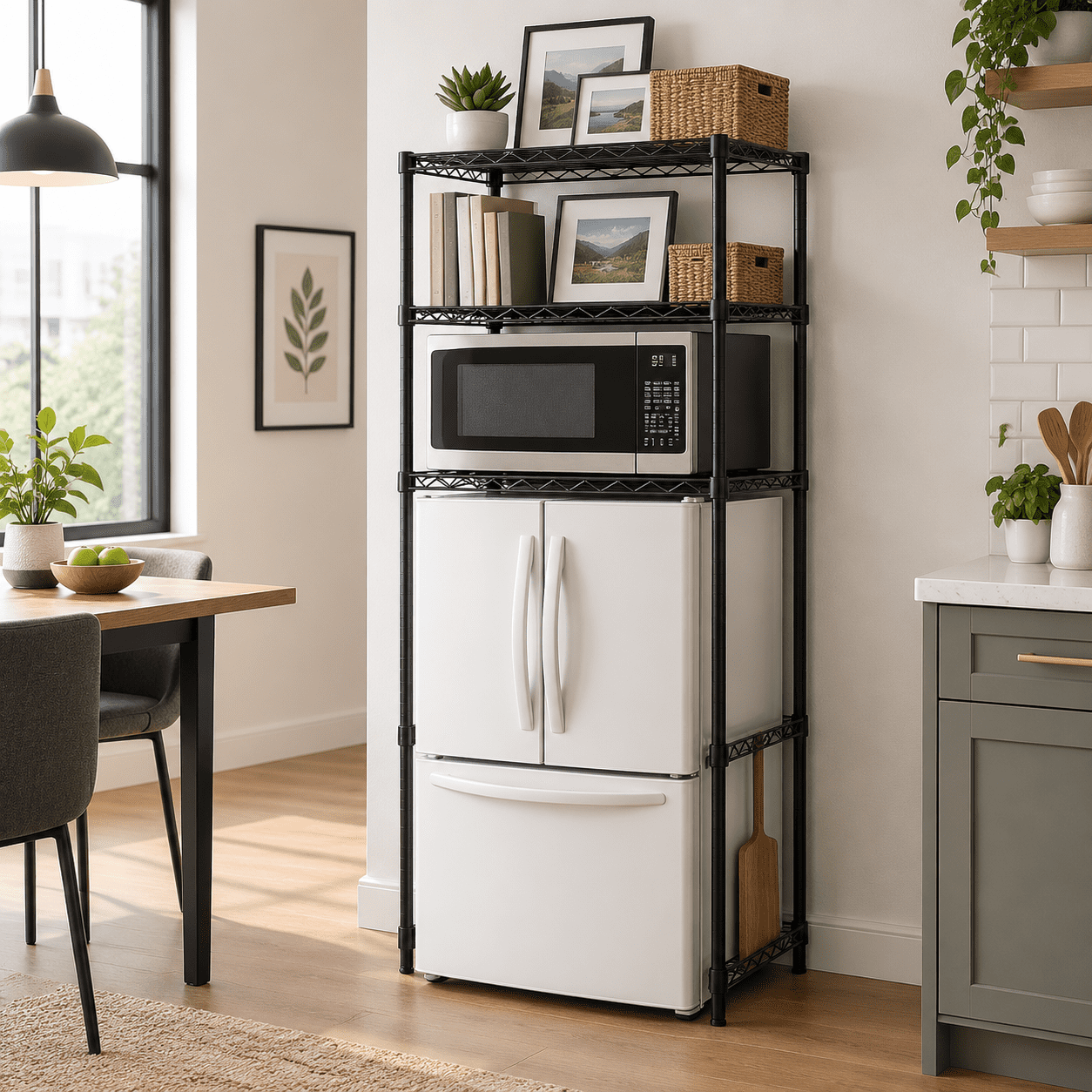 Dorm Mini Fridge Stand With Storover Sh Small Refrigerator Andwave ...