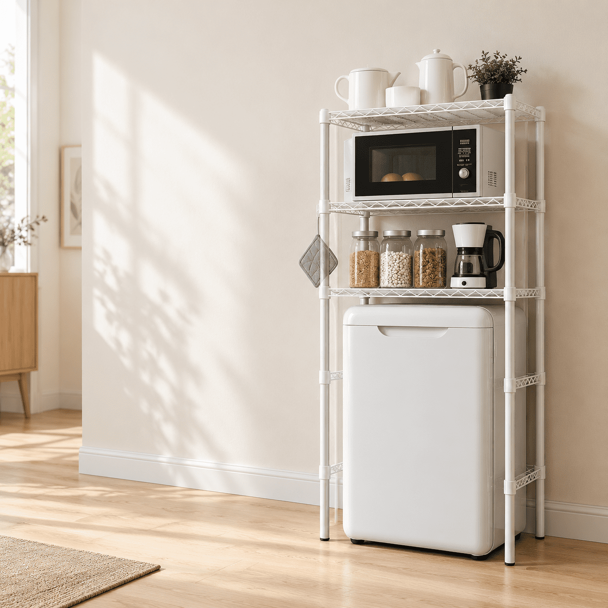 Dorm Mini Fridge Stand With Storover Shsmall Refrigerator Andwave Multi ...