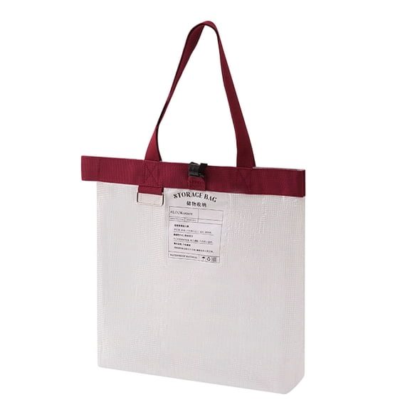 Dorm Organizer Tote 20L Clear TPU Window Waterproof Mesh Bag Reinforced Handles Full Zip Foldable for Locker Shower Gym Travel