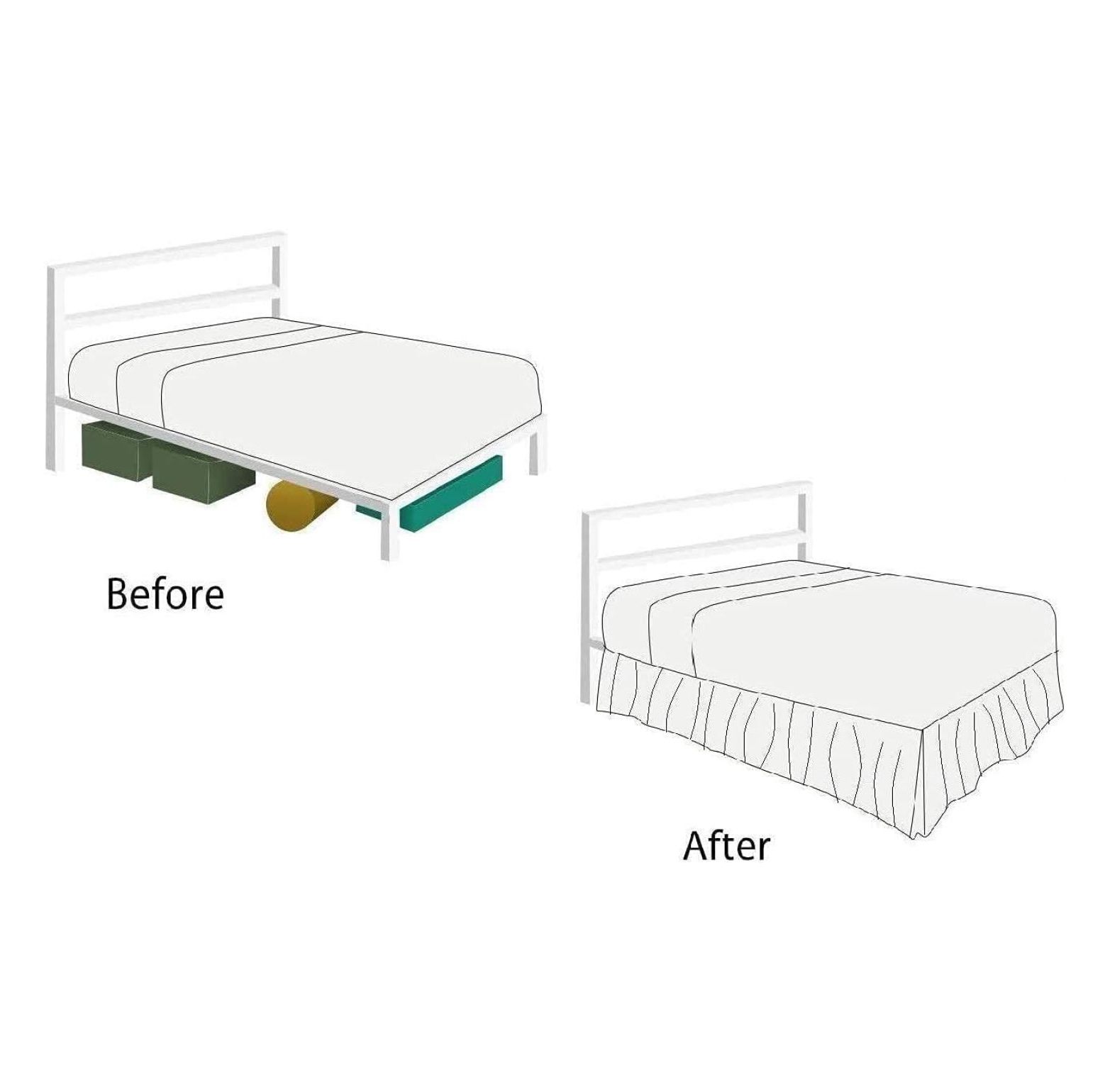 Dorm Room Bed Skirt 800 Thread Count 100 Cotton College Dorm Bed