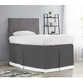 thumbnail image 1 of Dorm Room Bed Skirt - College Dual Tone Dorm Bed Skirt - Long Two Tone Dorm Bedskirts - Extra Long Dorm Room Bed Skirt - 100% Egyptian Cotton Two Tone Bedskirts - Twin-XL - 30" Drop, Dark Grey, 1 of 2
