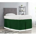 thumbnail image 1 of Dorm Room Bed Skirt - College Dual Tone Dorm Bed Skirt - Long Two Tone Dorm Bedskirts - Extra Long Dorm Room Bed Skirt - 100% Egyptian Cotton Two Tone Bedskirts - Twin-XL - 52" Drop, Green, 1 of 2