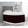 thumbnail image 1 of Dorm Room Bed Skirt - College Dual Tone Dorm Bed Skirt - Long Two Tone Dorm Bedskirts - Extra Long Dorm Room Bed Skirt - 100% Egyptian Cotton Two Tone Bedskirts - Twin-XL - 60" Drop, Wine, 1 of 2