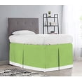 thumbnail image 1 of Dorm Room Bed Skirt - College Dual Tone Dorm Bed Skirt - Long Two Tone Dorm Bedskirts - Extra Long Dorm Room Bed Skirt - 100% Egyptian Cotton Two Tone Bedskirts - Twin-XL - 54" Drop, Sage, 1 of 2