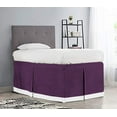 thumbnail image 1 of Dorm Room Bed Skirt - College Dual Tone Dorm Bed Skirt - Long Two Tone Dorm Bedskirts - Extra Long Dorm Room Bed Skirt - Brushed Microfiber Two Tone Bedskirts - Twin-XL - 40" Drop, Plum, 1 of 2