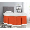 thumbnail image 1 of Dorm Room Bed Skirt - College Dual Tone Dorm Bed Skirt - Long Two Tone Dorm Bedskirts - Extra Long Dorm Room Bed Skirt - Brushed Microfiber Two Tone Bedskirts - Twin-XL - 38" Drop, Orange, 1 of 1