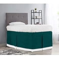 thumbnail image 1 of Dorm Room Bed Skirt - College Dual Tone Dorm Bed Skirt - Long Two Tone Dorm Bedskirts - Extra Long Dorm Room Bed Skirt - Brushed Microfiber Two Tone Bedskirts - Twin-XL - 38" Drop, Teal, 1 of 2