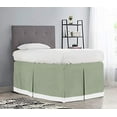 thumbnail image 1 of Dorm Room Bed Skirt - College Dual Tone Dorm Bed Skirt - Long Two Tone Dorm Bedskirts - Extra Long Dorm Room Bed Skirt - Brushed Microfiber Two Tone Bedskirts - Twin-XL - 48" Drop, Light Sage, 1 of 2