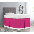 thumbnail image 1 of Dorm Room Bed Skirt - College Dual Tone Dorm Bed Skirt - Long Two Tone Dorm Bedskirts - Extra Long Dorm Room Bed Skirt - Brushed Microfiber Two Tone Bedskirts - Twin-XL - 60" Drop, Hot Pink, 1 of 2