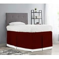 thumbnail image 1 of Dorm Room Bed Skirt - College Dual Tone Dorm Bed Skirt - Two Tone Dorm Bedskirts - College Dorm Room Bed Skirt - 100% Egyptian Cotton Two Tone Bedskirts - Twin-XL - 34" Drop, Burgundy, 1 of 2