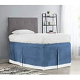 thumbnail image 1 of Dorm Room Bed Skirt - College Dual Tone Dorm Bed Skirt - Two Tone Dorm Bedskirts - College Dorm Room Bed Skirt - 100% Egyptian Cotton Two Tone Bedskirts - Twin-XL - 50" Drop, Medium Blue, 1 of 2