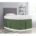 thumbnail image 1 of Dorm Room Bed Skirt - College Dual Tone Dorm Bed Skirt - Two Tone Dorm Bedskirts - College Dorm Room Bed Skirt - 100% Egyptian Cotton Two Tone Bedskirts - Twin-XL - 38" Drop, Moss, 1 of 2