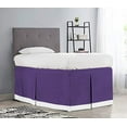 thumbnail image 1 of Dorm Room Bed Skirt - College Dual Tone Dorm Bed Skirt - Two Tone Dorm Bedskirts - College Dorm Room Bed Skirt - 100% Egyptian Cotton Two Tone Bedskirts - Twin-XL - 54" Drop, Purple, 1 of 1