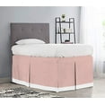 thumbnail image 1 of Dorm Room Bed Skirt - College Dual Tone Dorm Bed Skirt - Two Tone Dorm Bedskirts - College Dorm Room Bed Skirt - 100% Egyptian Cotton Two Tone Bedskirts - Twin-XL - 34" Drop, Blush, 1 of 2