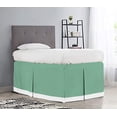 thumbnail image 1 of Dorm Room Bed Skirt - College Dual Tone Dorm Bed Skirt - Two Tone Dorm Bedskirts - College Dorm Room Bed Skirt - 100% Egyptian Cotton Two Tone Bedskirts - Twin-XL - 48" Drop, Mint, 1 of 2