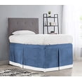 thumbnail image 1 of Dorm Room Bed Skirt - College Dual Tone Dorm Bed Skirt - Two Tone Dorm Bedskirts - College Long Dorm Room Bed Skirt - Brushed Microfiber Two Tone Bedskirts - Twin-XL - 44" Drop, Medium Blue, 1 of 2