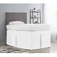 thumbnail image 1 of Dorm Room Bed Skirt - College Dual Tone Dorm Bed Skirt - Two Tone Dorm Bedskirts - College Long Dorm Room Bed Skirt - Brushed Microfiber Two Tone Bedskirts - Twin-XL - 38" Drop, White, 1 of 2