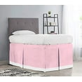 thumbnail image 1 of Dorm Room Bed Skirt - College Dual Tone Dorm Bed Skirt - Two Tone Dorm Bedskirts - College Long Dorm Room Bed Skirt - Brushed Microfiber Two Tone Bedskirts - Twin-XL - 56" Drop, Light Pink, 1 of 2