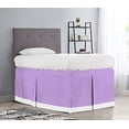 thumbnail image 1 of Dorm Room Bed Skirt - College Dual Tone Dorm Bed Skirt - Two Tone Dorm Bedskirts - College Long Dorm Room Bed Skirt - Brushed Microfiber Two Tone Bedskirts - Twin-XL - 60" Drop, Lavender, 1 of 2