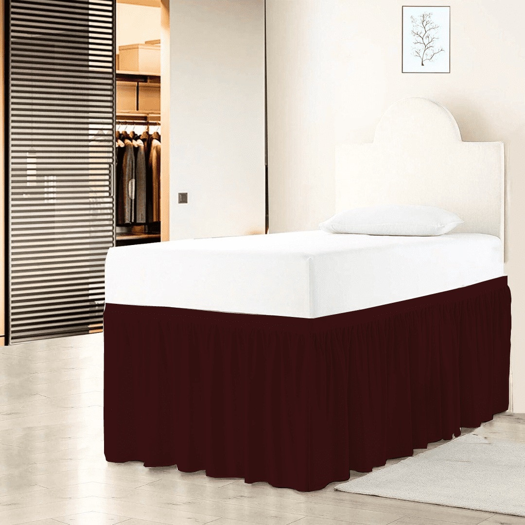 Dorm Room Bed Skirt for Twin XL Dorm Bed,Extended Dorm Bed SkirtLong