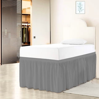 Crinkle Extended Bed Skirt Twin XL - Rose Quartz (For Raised or Lofted ...