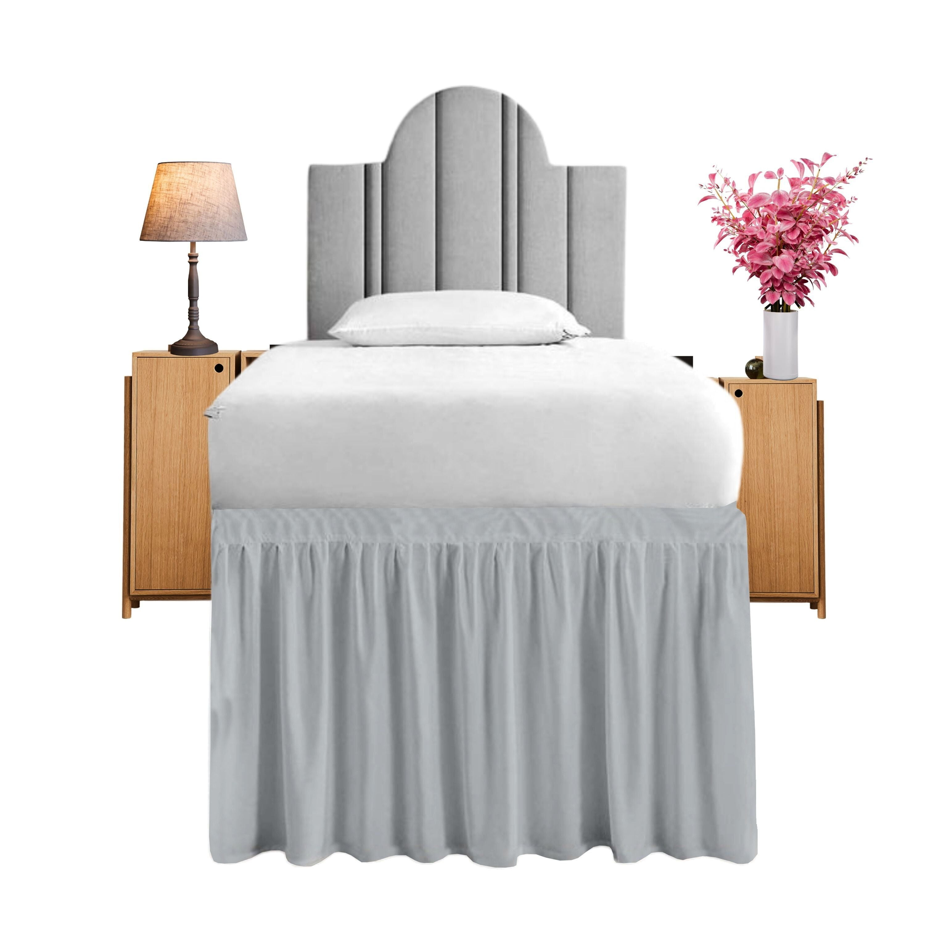 Dorm Room Bed Skirt for Twin XL Dorm Bed,Extended Dorm Bed SkirtLong Bed Skirt DormExtra Long