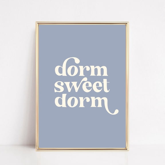 Dorm Sweet Dorm Print, Dorm Decor For College Girls, Retro Wall Art, Dorm Wall Art, Typography Print, Print UNFRAMED PAPER POSTER, Home Decor, Vintage Gift, Living Room Dercor