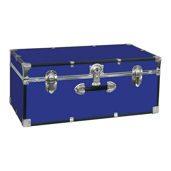 Dorm and Camp Storage Footlocker Trunk, Blue, 30-Inch (SWD5120-40)