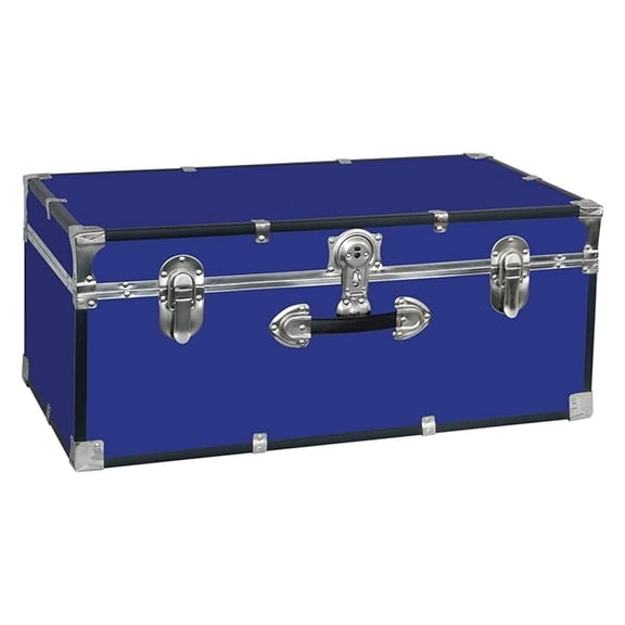 Dorm and Camp Storage Footlocker Trunk, Blue, 30-Inch (SWD5120-40)
