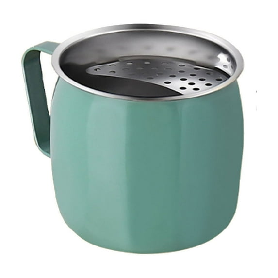 Dorm room essentials, 304 Stainless Steel Crescent Cup High Value Mug Cup Slag Separator Tea Cup