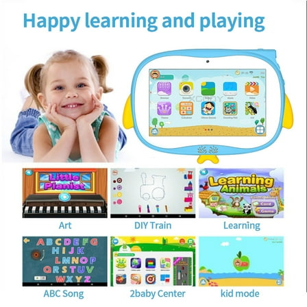 Dorm room essentials, Children's Tablets Computer WiFi Bluetooth True Android Tablets 7-inch Children's Early Education Learning Machine Parent-child Gift Machine Tablet PC