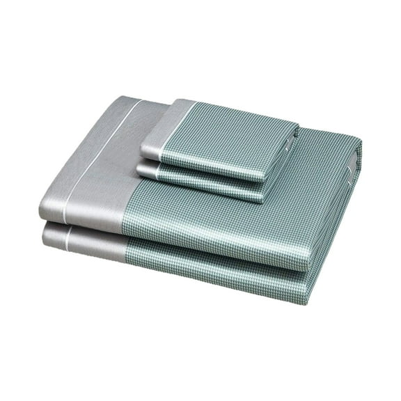 Dorm room essentials, Ice Silk Cool Mat Set With Pillowcase Ice Silk Material Summer Bed Sheet Soft Mat Bed Sheet