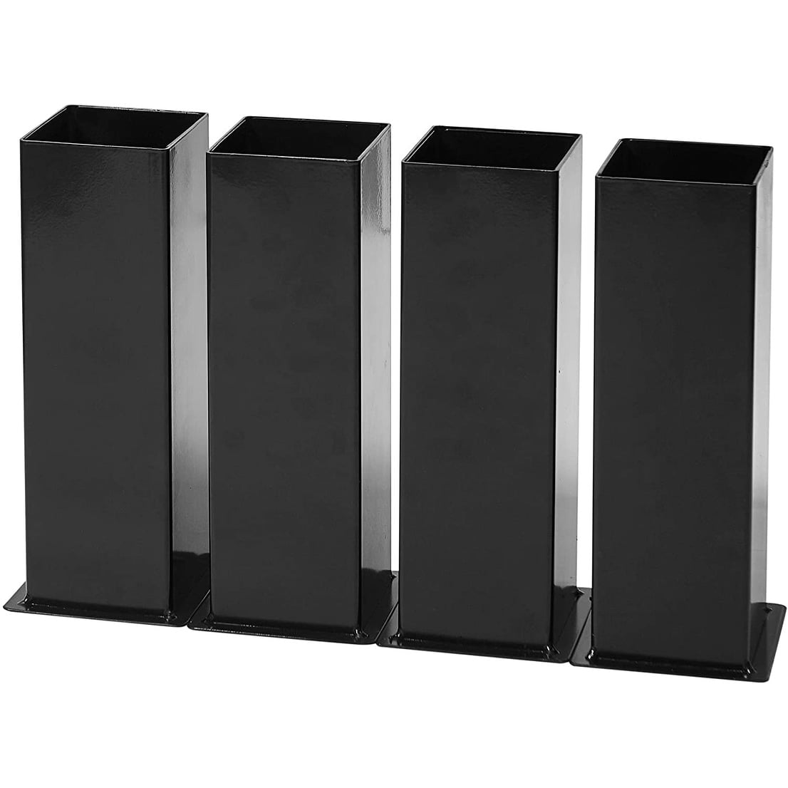 DormCo Carbon Steel Bed Risers 8" Lift Black