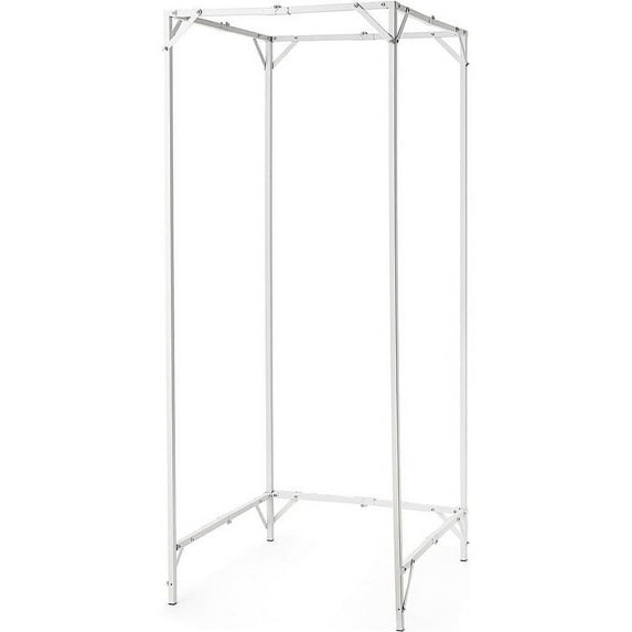 DormCo Don't Look At Me® - The Retractable Portable Changing Room - White Frame Frame with Black Privacy Fabric