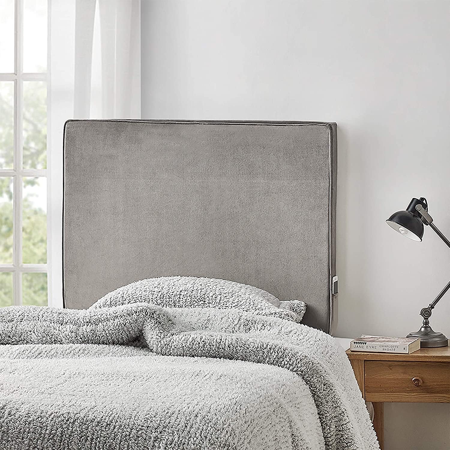 DormCo Rainha® Memory Foam Cushioned Velvet Dorm Headboard by Alloy ...