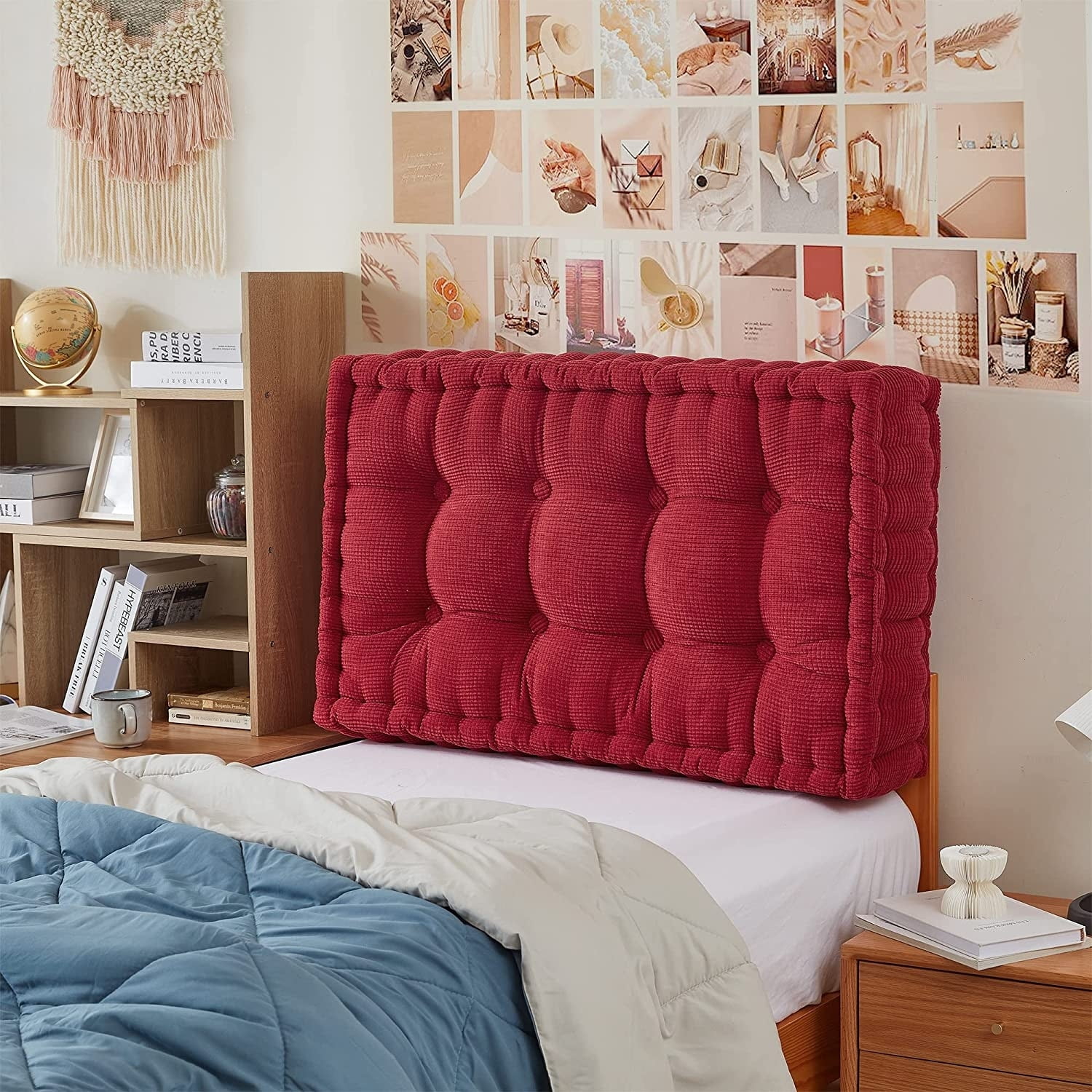 DormCo Rainha Ultra Thick Tufted College Headboard Crimson
