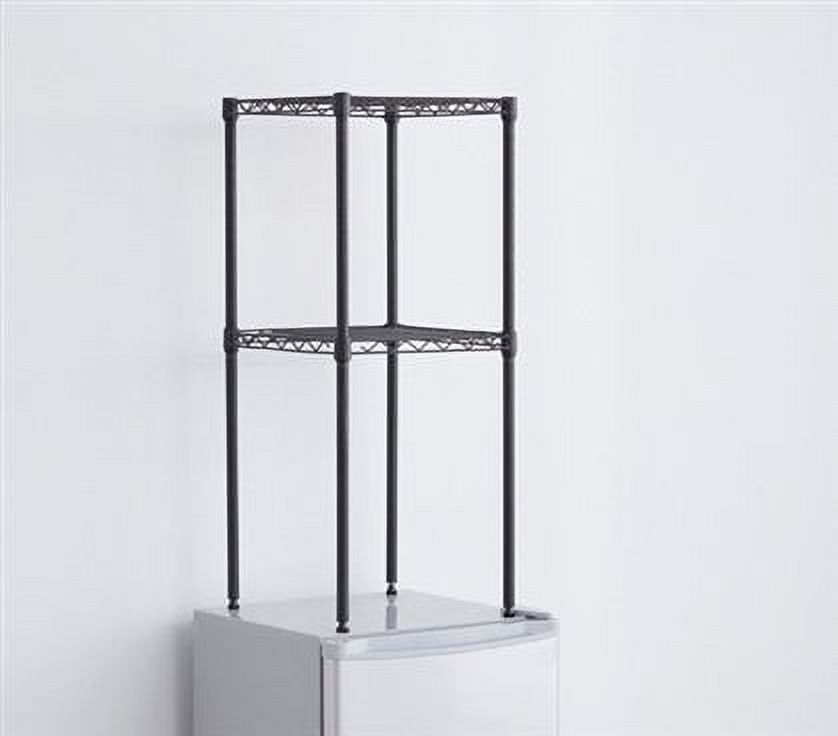 DormCo Suprima MiniFridge Organizer Shelves Gunmetal Gray