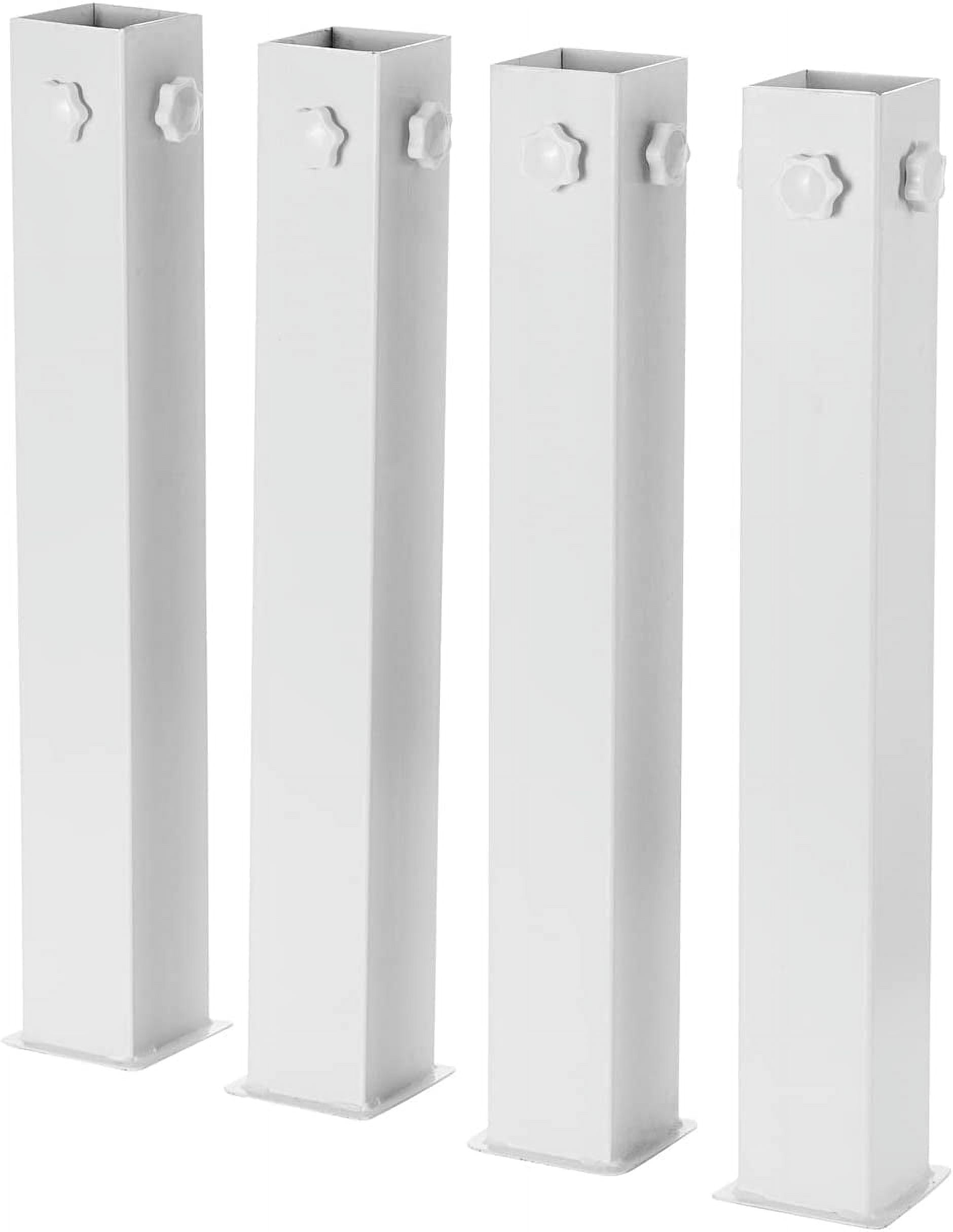 DormCo Suprima® Ultimate Height Bed Risers - Carbon Steel - White ...