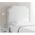 thumbnail image 1 of DormCo Twin XL Bevel Tacked Plush White College Headboard Headboard with Legs Headboard with Legs, 1 of 2