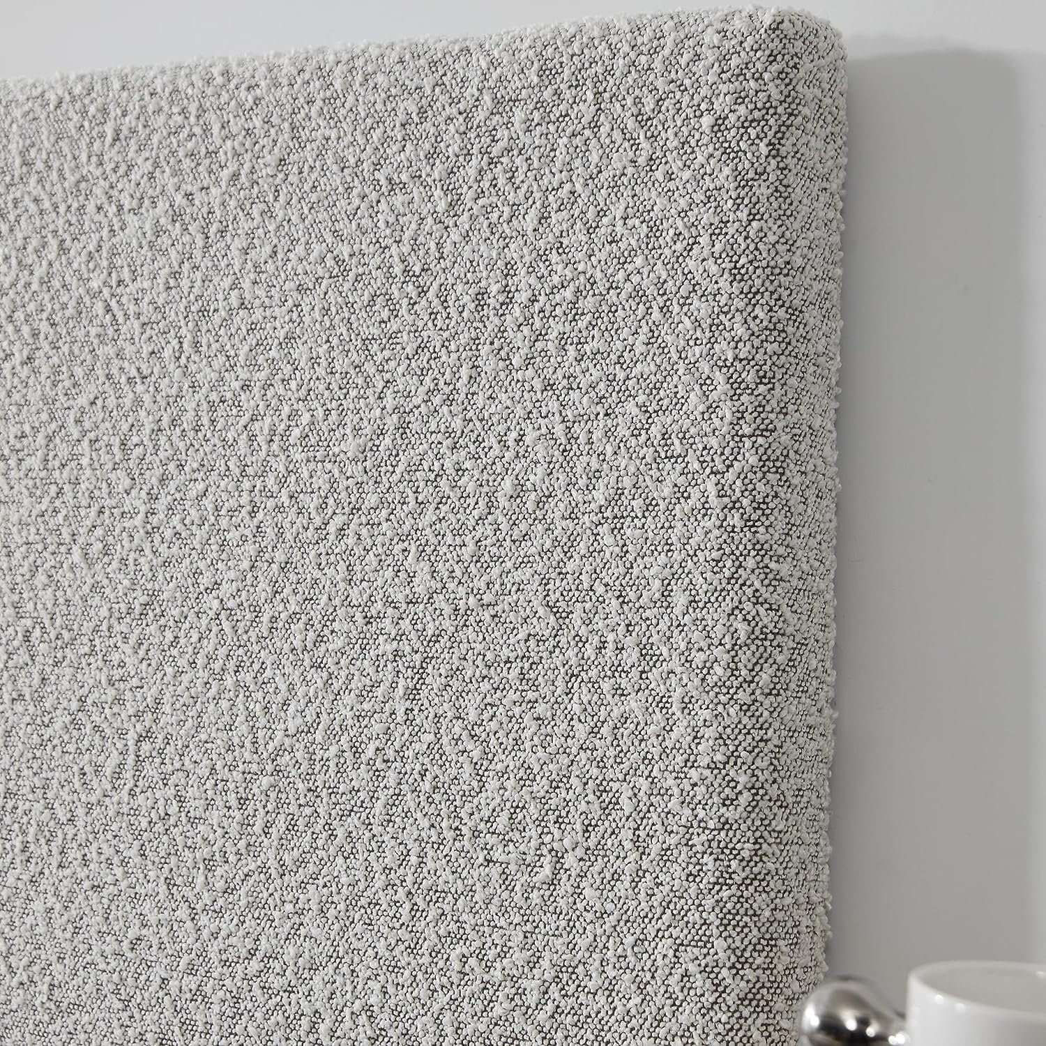 DormCo Villa Classic College Headboard with Legs Boucle Boucle Gray