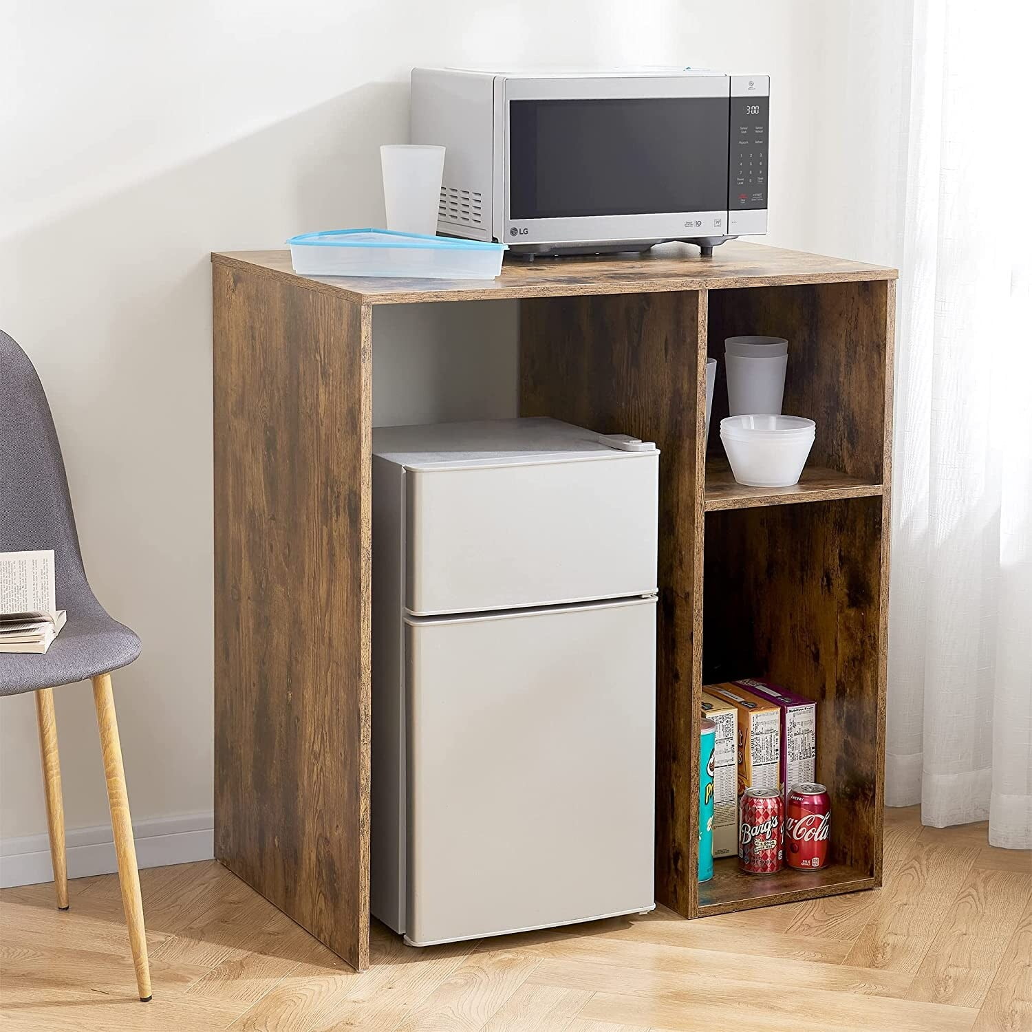 DormCo Yak About It® Mini Fridge Dorm Station by Dark Wood
