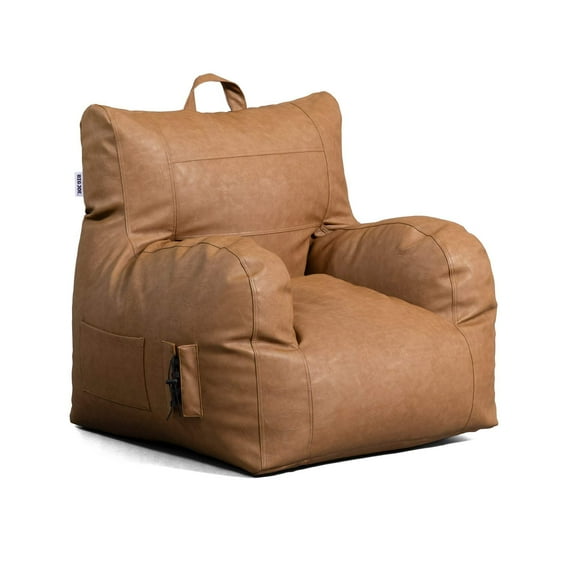 Big Joe Dorm Bean Bag Chair with Drink Holder and Pocket, 3 feet