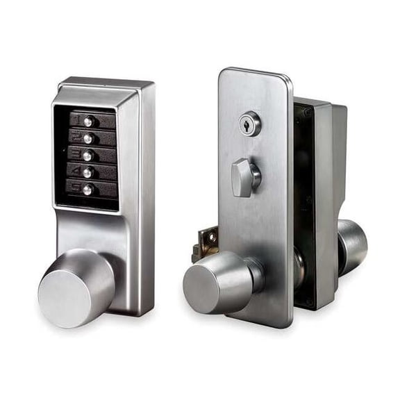 Simplex Push Button Lock,Entry,Satin Chrome 1031-26D-41