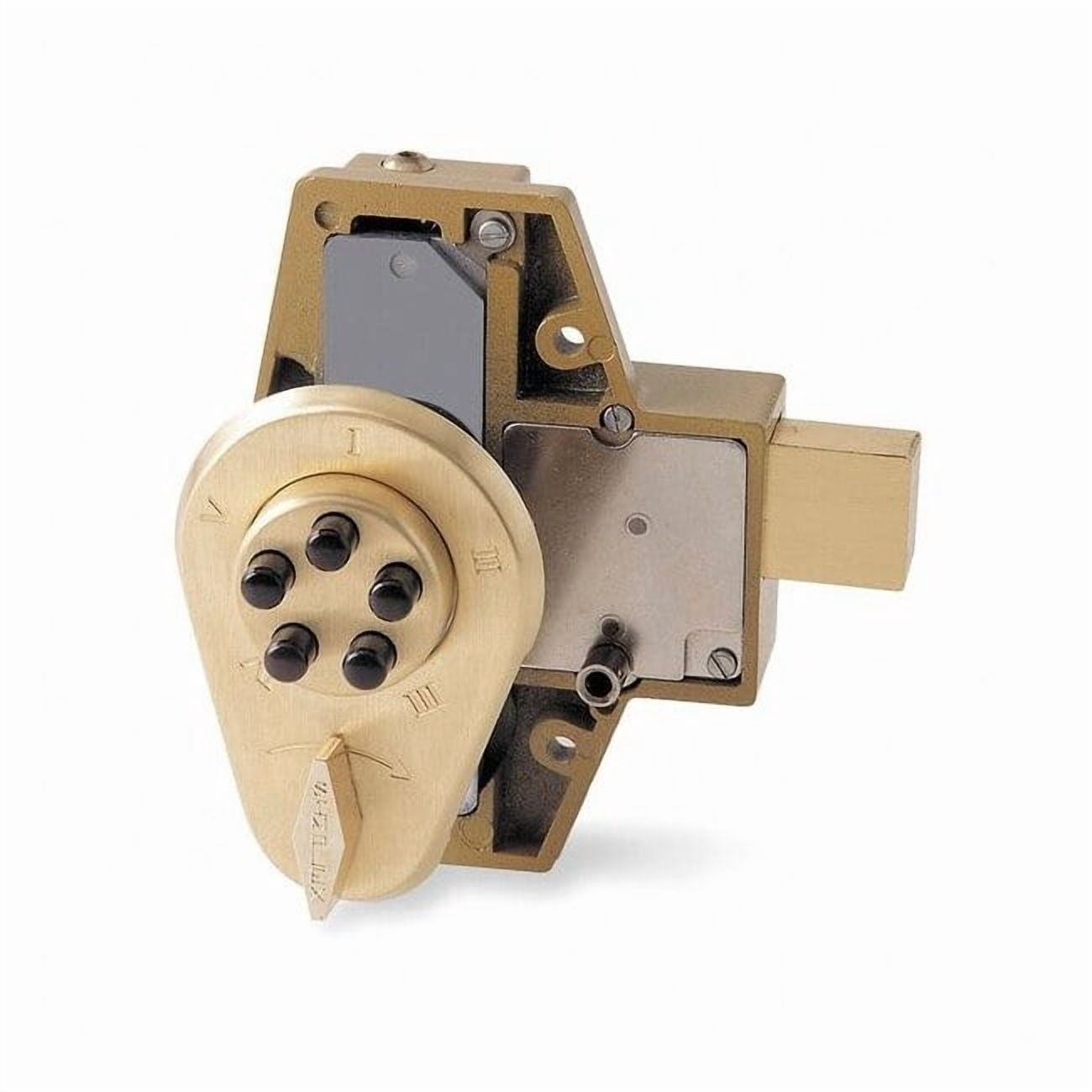Pushbutton Deadbolt Simplex Pushbutton Deadbolt,Satin Chrome 904-26D - Walmart.com