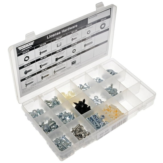 Dorman 030-400 License Plate Fastener Assortment Black; Natural; Tan; Yellow (Pack of 300)