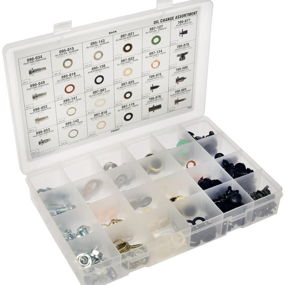 Dorman 030-545 Oil Change Tech Tray 4 Pilot Point Plugs, 14 Gaskets And 6 Splash Shields (Pack of 450)