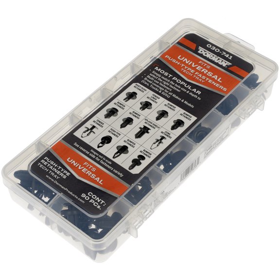 Dorman 030-741 Universal Push-Type Body Fastener Tech Tray (Pack of 90)