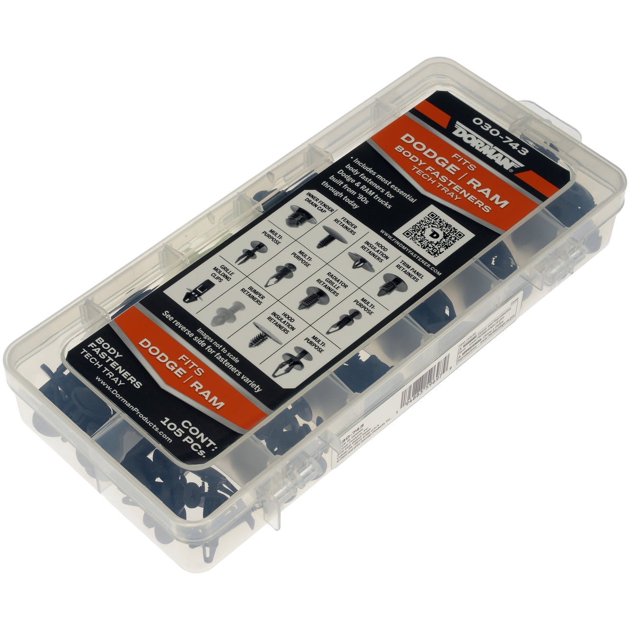 Dorman 030-743 Body Fastener Tech Tray (Pack of 95)