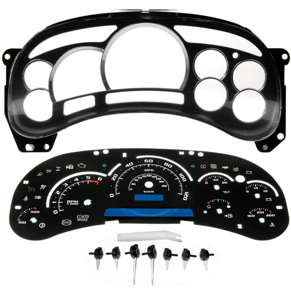 Dorman 10-0104B Instrument Cluster Upgrade Kit -Escalade Style With Transmission Temperature for Specific Chevrolet / GMC Models